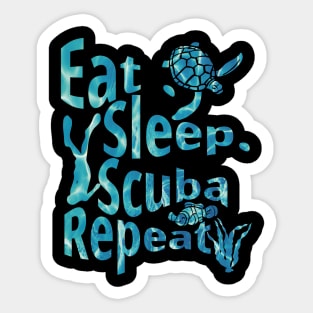 Eat Sleep Scuba Repeat - Scuba Life - Caribbean Edition Sticker